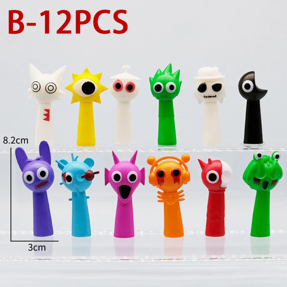 Funny Sprunki 12PCS Anime Action Figures-2
