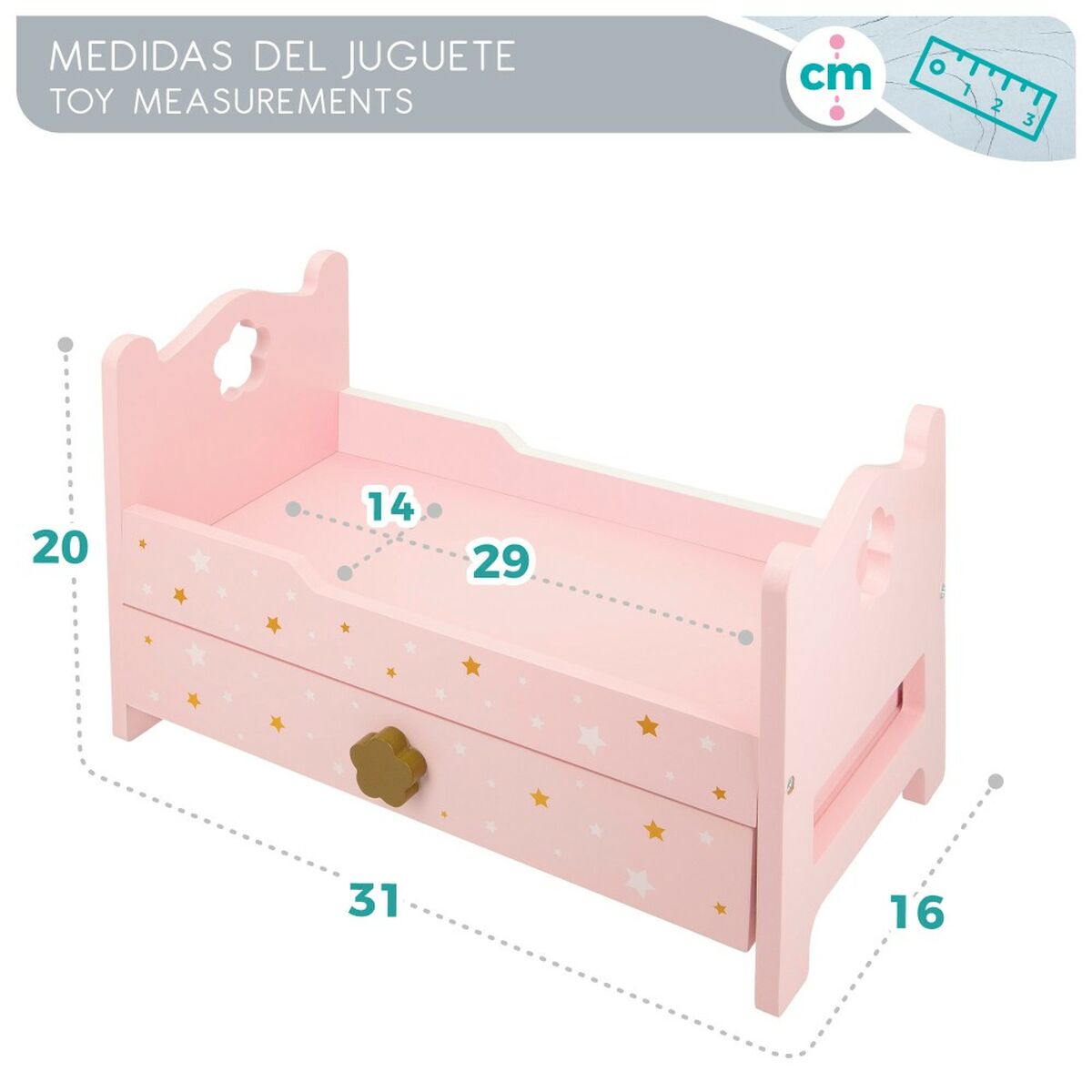 Bed Woomax Pink 4 Units 31 x 20 x 16 cm-2