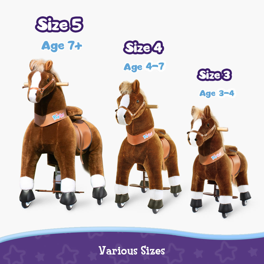 PonyCycle® Ride on Horse Size 5 for Age 7+ Brown-4