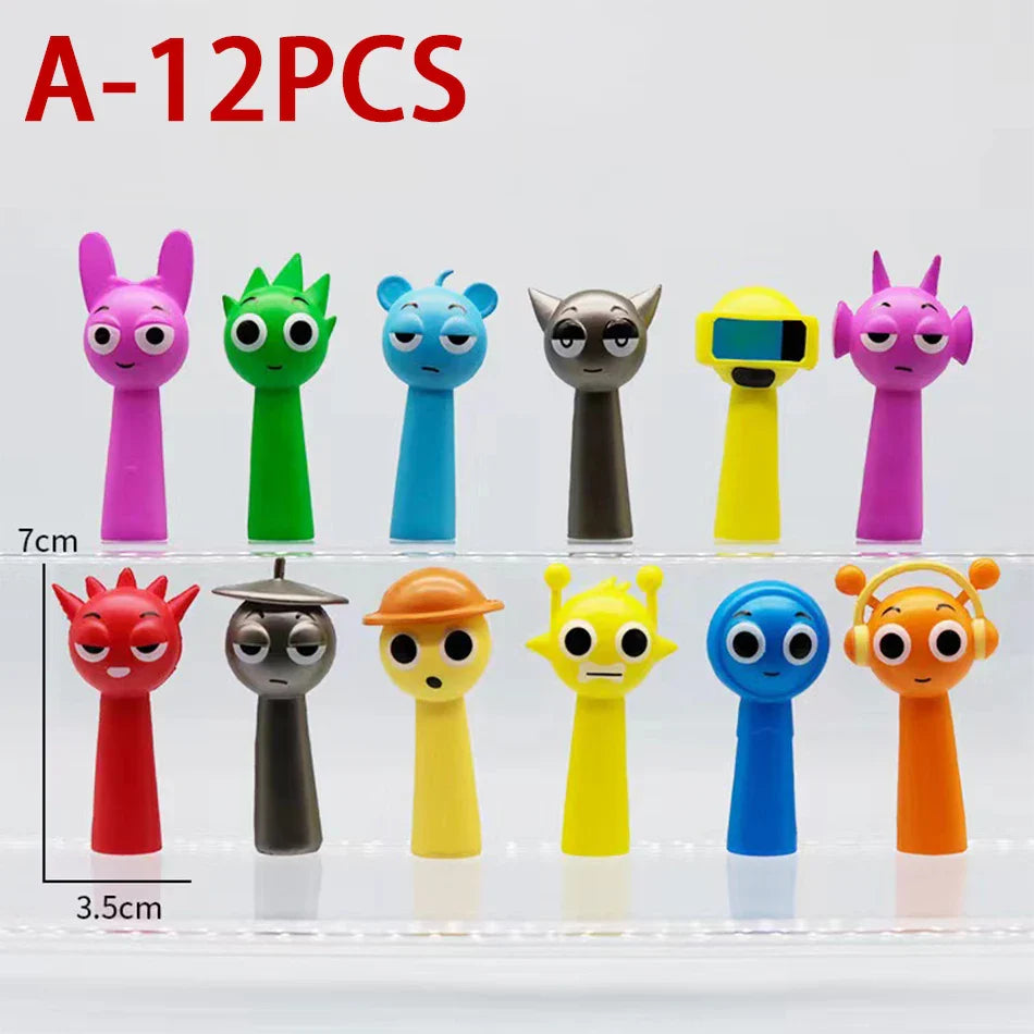 Funny Sprunki 12PCS Anime Action Figures-3