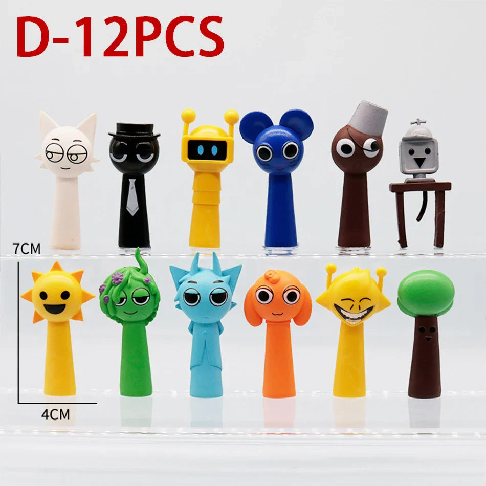 Funny Sprunki 12PCS Anime Action Figures-4