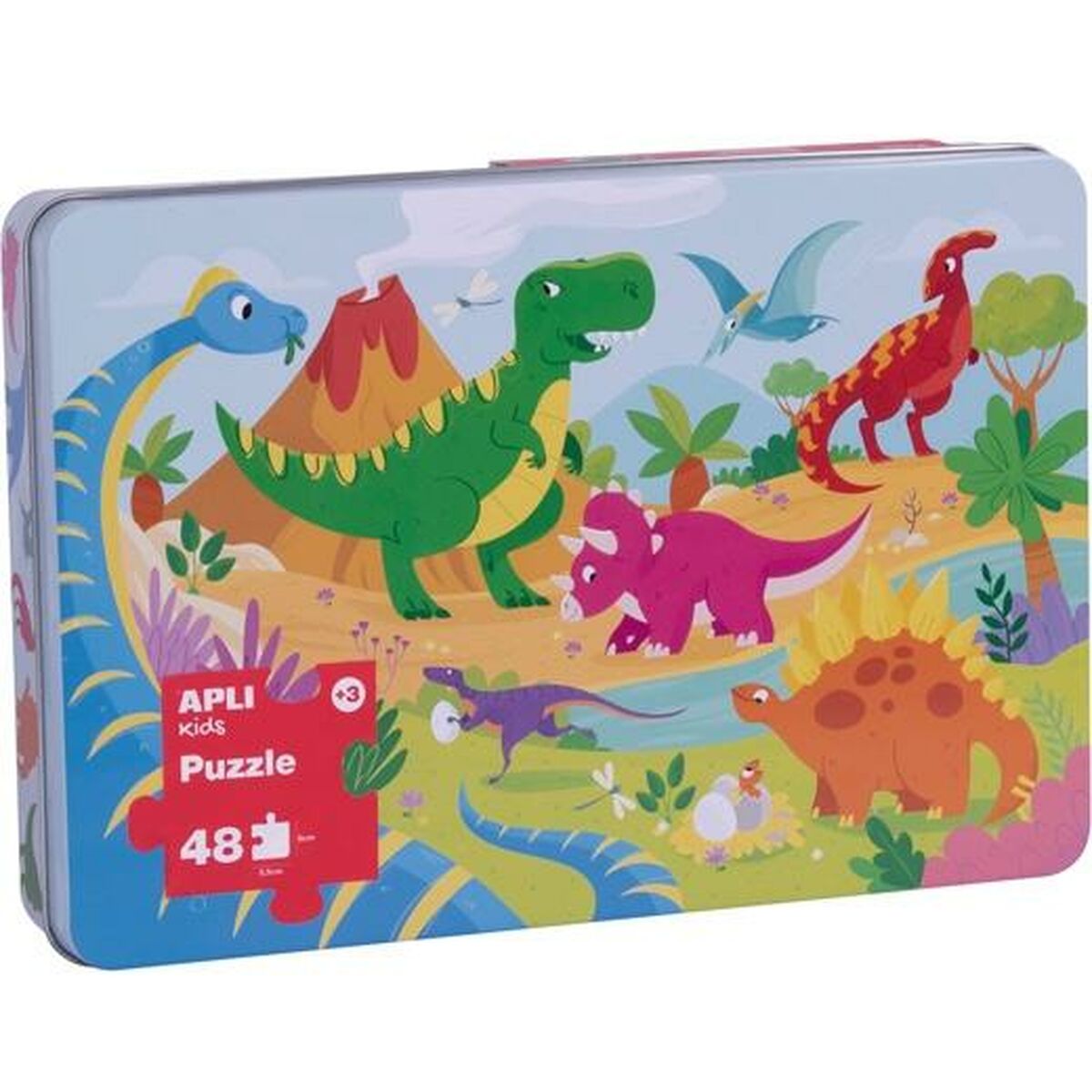 Puzzle Apli 48 x 32 cm Dinosaurs 48 Pieces (8 Units)-1