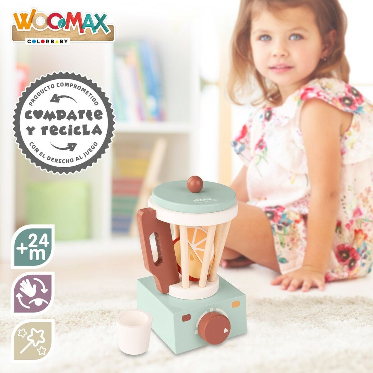 Toy blender Woomax 6 Pieces 11,5 x 17,5 x 11,5 cm (6 Units)-3