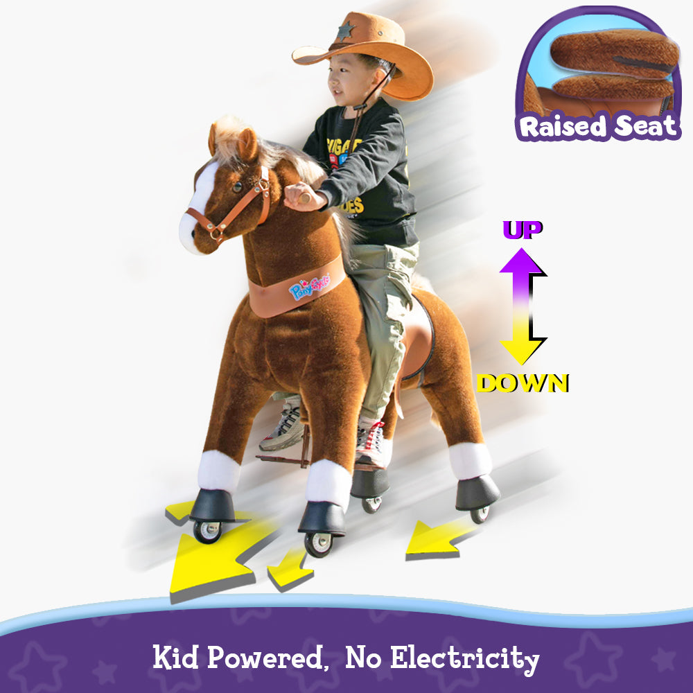 PonyCycle® Ride on Horse Size 5 for Age 7+ Brown-3