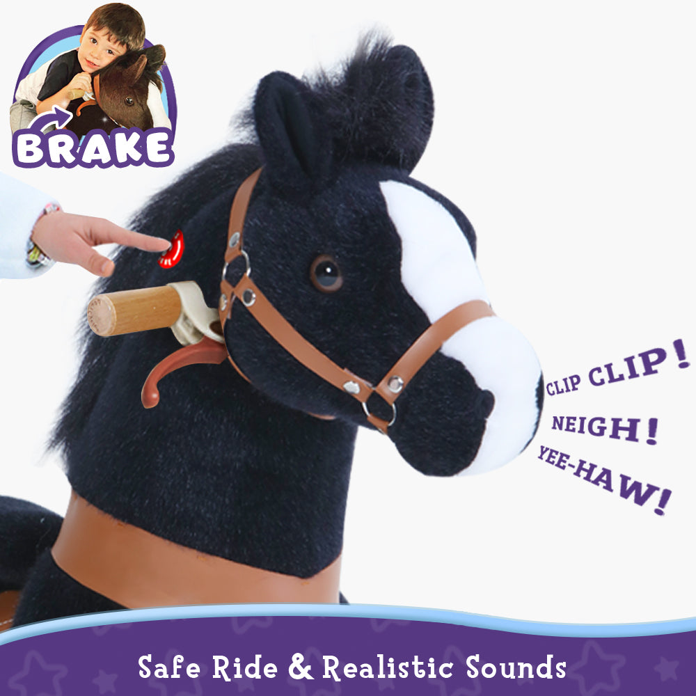 PonyCycle® Ride on Horse Size 5 for Age 7+ Black（UK&EU in Stock）-2