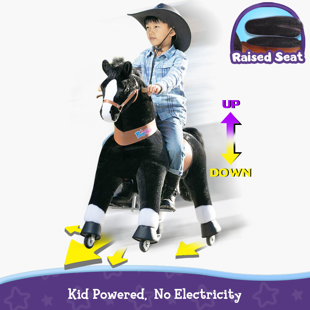 PonyCycle® Ride on Horse Size 5 for Age 7+ Black（UK&EU in Stock）-3